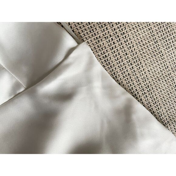 Zara White Satin Cut-Out Mini Dress Blogger Favorite Backless Strappy Slip XXL - Picture 10 of 11